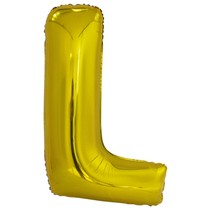 Písmeno L zlatý foliový balónek 86 cm