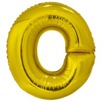 Písmeno O zlatý foliový balónek 86 cm