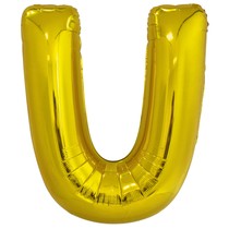 Písmeno U zlatý foliový balónek 86 cm