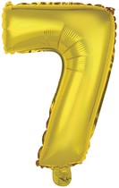 Balónek foliový narozeniny číslo 7 zlatý 35 cm
