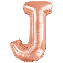Písmeno J růžovo-zlaté foliový balónek 86 cm