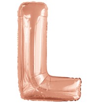 Písmeno L růžovo-zlaté foliový balónek 86 cm