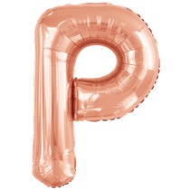 Písmeno P růžovo-zlaté foliový balónek 86 cm