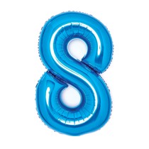 Balónek fóliový číslo 8 modrá 66 cm