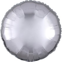 Balónek kruh stříbrný metalický