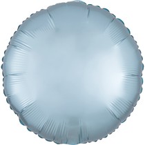 Balónek kruh foliový satén světle modrý