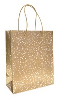 Dárková taška zlatá lesklá 27 cm x 12 cm x 35 cm 