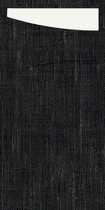 Kapsa na příbor černá Dunisoft® 60 ks 11,5 cm x 23 cm