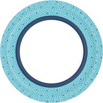 Papírové talíře Rice Blue 10 ks, bio Ø 22 cm