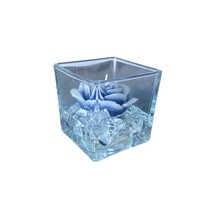 Svíčka vonná ledová růže modrá 8 cm