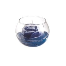 Svíčka vonná pouštní růže modrá koule 8 cm