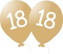 Narozeninové balónky 18 zlaté 
