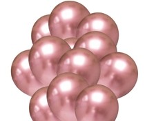 Balónky chromové růžovo-zlaté 20 ks 30 cm
