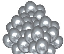 Balónky chromové stříbrné 50 ks 30 cm
