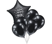 Set balónků Šťastný NOVÝ ROK černý 