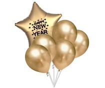 Set balónků Happy NEW YEAR zlatý