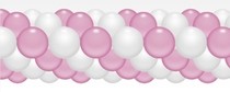 Balónková girlanda světle růžovo-bílá  3 m