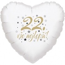 22. narozeniny balónek srdce