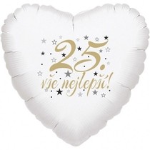 25. narozeniny balónek srdce