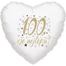 100. narozeniny balónek srdce