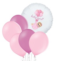 Set baby girl kruh balónky
