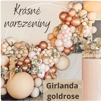 Balónková girlanda rosegold 