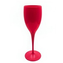 Plastové skleničky na sekt červené 2 ks