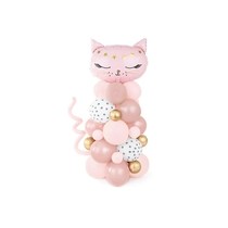 Kočka balónkový set světle růžový 