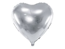 Balonek srdce stříbrný
