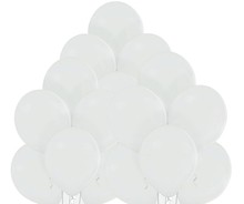 Bílé balónky - 50 kusů
