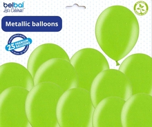 Balónky limetkově zelené metalické - 083 LIME GREEN - 50 ks