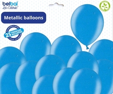 Balónky cyan modré metalické - 085 CYAN - 50 ks