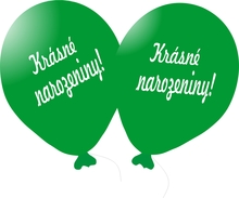 Balónek zelený Krásné narozeniny! 