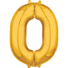 Balónek fóliový narozeniny číslo 0 zlatý 66cm