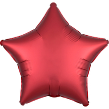 Balónek hvězda foliová satén červená SANGRIA