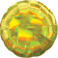 Balónek kruh holografický žlutý