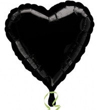 Balónek foliový srdce Black