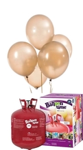 Helium Balloon time + balónky zlaté metalické