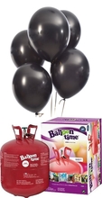 Helium Balloon time + balónky černé metalické