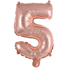 Balónek foliový narozeniny číslo 5 růžovo-zlaté 35 cm