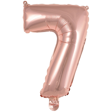 Balónek foliový narozeniny číslo 7 růžovo-zlaté 35 cm