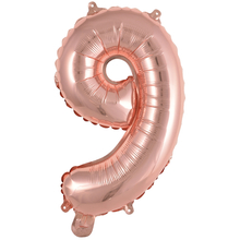 Balónek foliový narozeniny číslo 9 růžovo-zlaté 35 cm