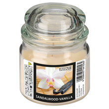 Vonná svíčka Sandalwood-Vanilla ve skle s víkem