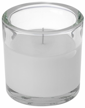 Svíčka ve skle Elegant bílá 10/10 cm