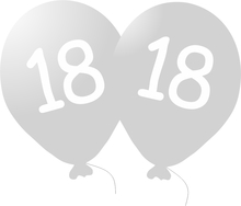 Narozeninové balónky 18 stříbrné 5 ks