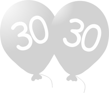 Narozeninové balónky 30 stříbrné 5 ks
