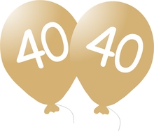 Narozeninové balónky 40 zlaté 5ks