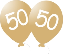 Narozeninové balónky 50 zlaté 5ks