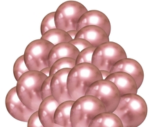 Balónky chromové růžovo-zlaté 50 ks 30 cm