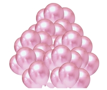 Balónky chromové světle růžové 50 ks 30 cm